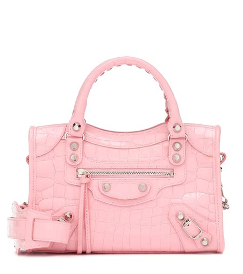 pink balenciaga city bag dupe